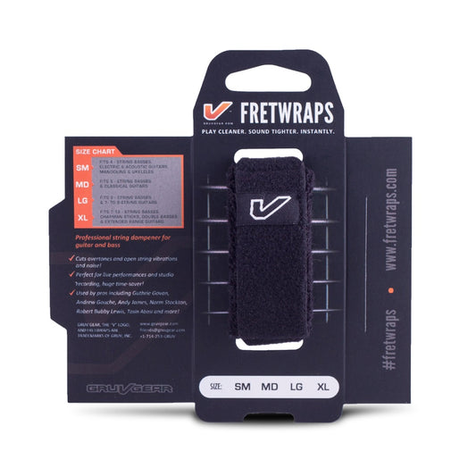 1 FRETWRAP ADUSTABLE STRING MUTER BLACK EXTRA
