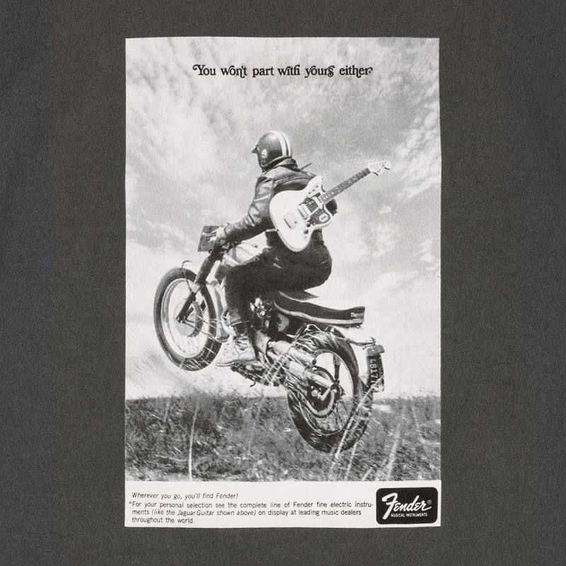 Vintage Ad Biker Tee Graphite L