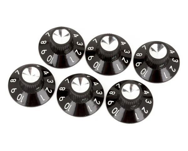 Pure Vintage Black/Silver Skirted Amplifier Knobs 6