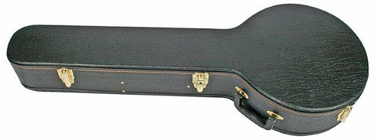 SHAPED 5 STRING BANJO CASE BLACK VINYL COVERED P