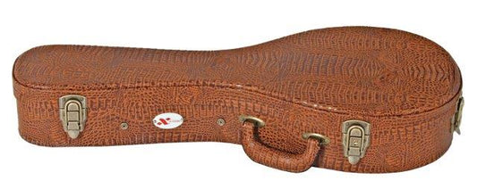 SHAPED A STYLE MANDOLIN CASE DLX BROWN CROC VINY