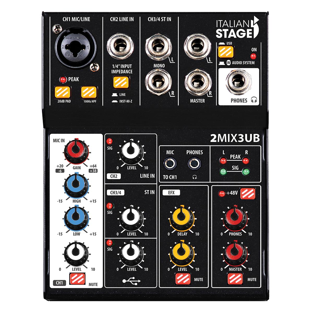 Italian Stage 2MIX3UB Stereo Mixer