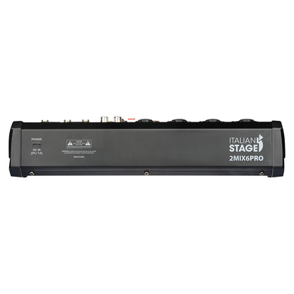 Italian Stage 6-Channel Stereo Audio Mixer with DSP MultiFX [IS2MIX6PRO]