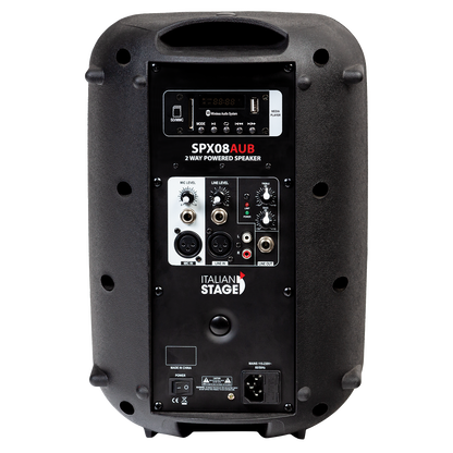 Italian Stage SPX08AUB 8" bi-active two way speaker with Media Player