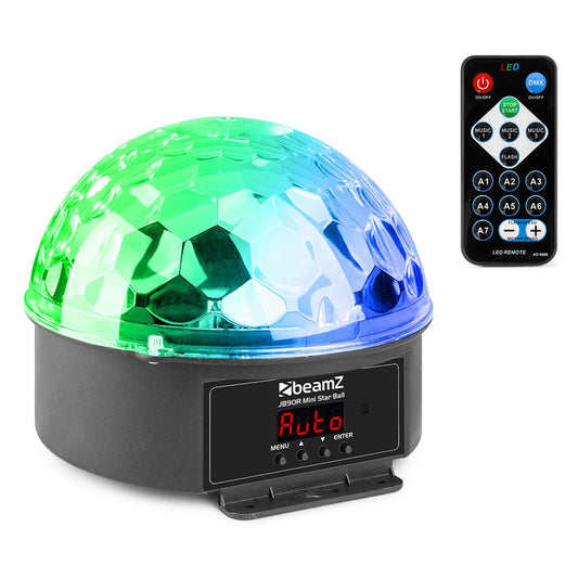 153.222 - Beamz JB90R Mini Star Ball DMX LED 9 Colours