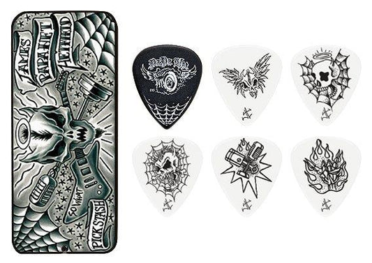 JAMES HETFIELD SIGNATURE PICK TIN W/CUSTOM TOURI