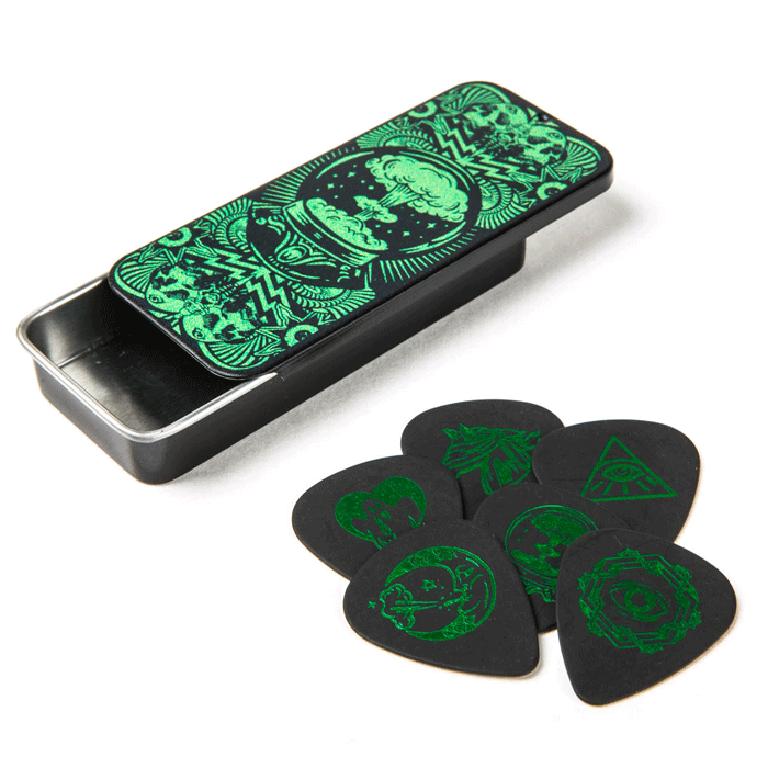 I LOVE DUST GREEN PICK TIN