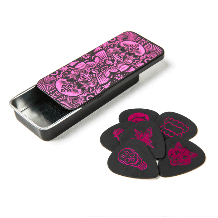 I LOVE DUST MAGENTA PICK TIN