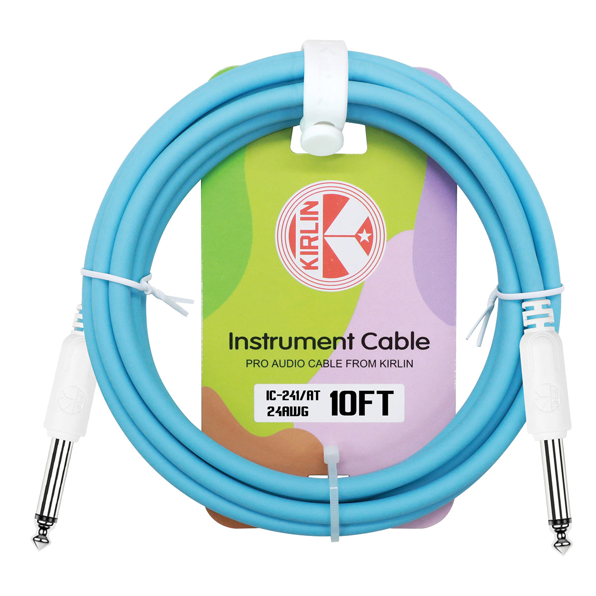 Kirlin Entry 24 Instrument Cable Atoll Blue - 10FT [KIC241AT-10]