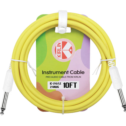 Kirlin Entry 24 Instrument Cable Lemon Yellow - 10FT [KIC241LE-10]