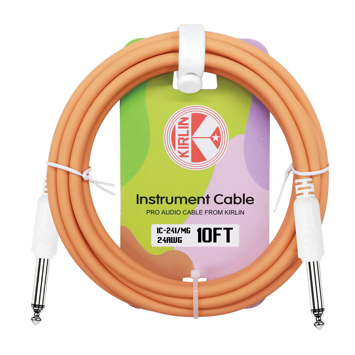 Kirlin Entry 24 Instrument Cable Mango Orange - 10FT [KIC241MG-10]