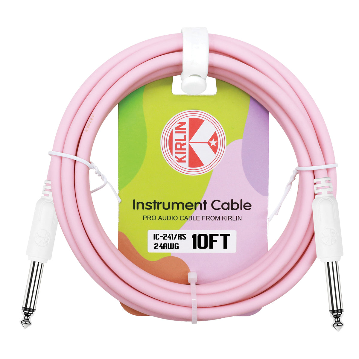 Kirlin Entry 24 Instrument Cable Rose Pink - 10FT [KIC241RS-10]