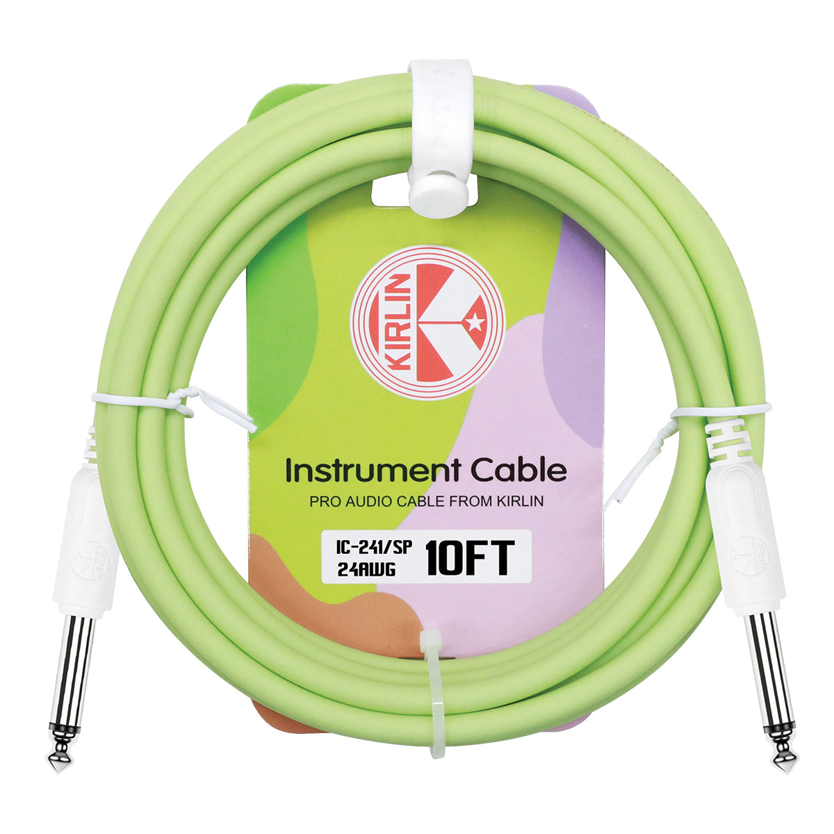 Kirlin Entry 24 Instrument Cable Spring Green - 10FT [KIC241SP-10]