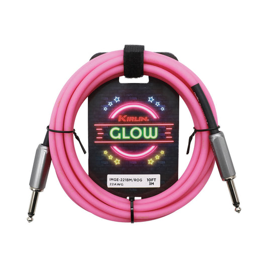 Kirlin 10ft Glow Guitar Cable | Pink