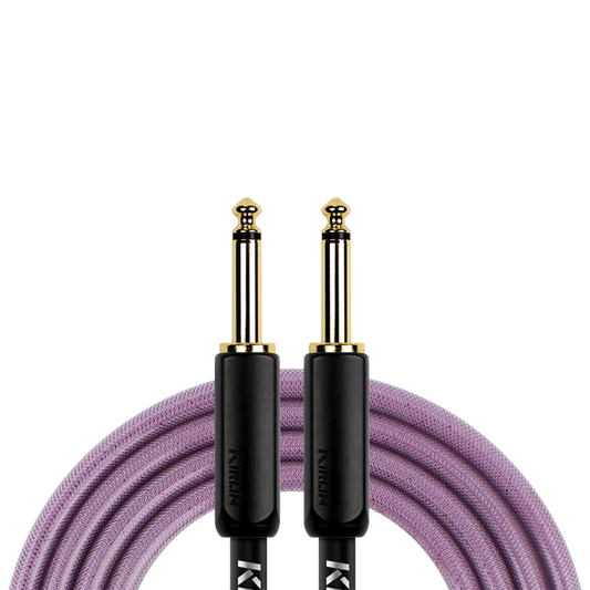 Kirlin KIPW201BPU-10 PVC Woven Premium Plus Instrument Cable 10Ft Purple