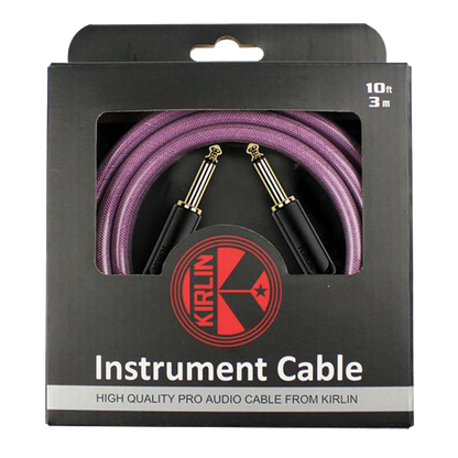 Kirlin KIPW201BPU-10 PVC Woven Premium Plus Instrument Cable 10Ft Purple