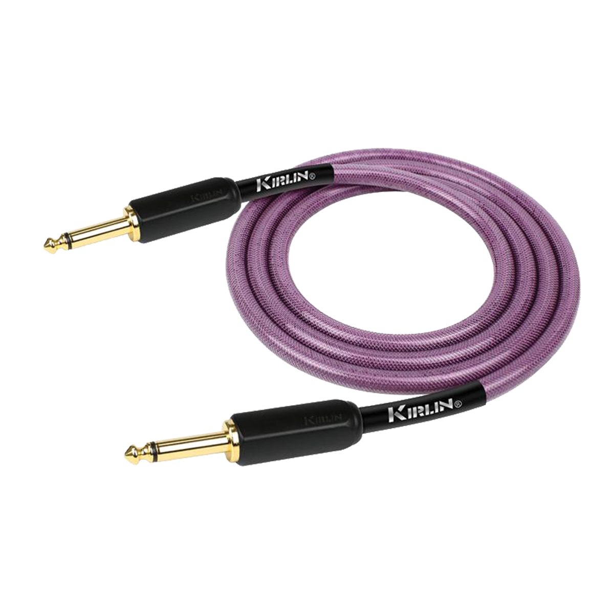 Kirlin KIPW201BPU-10 PVC Woven Premium Plus Instrument Cable 10Ft Purple