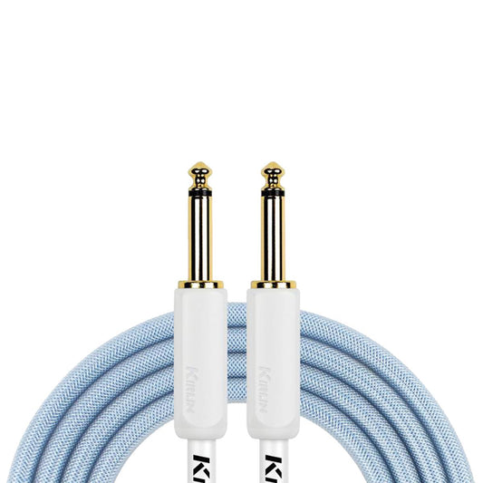 Kirlin KIPW201WBL-10 PVC Woven Guitar Cable 10Ft Blue