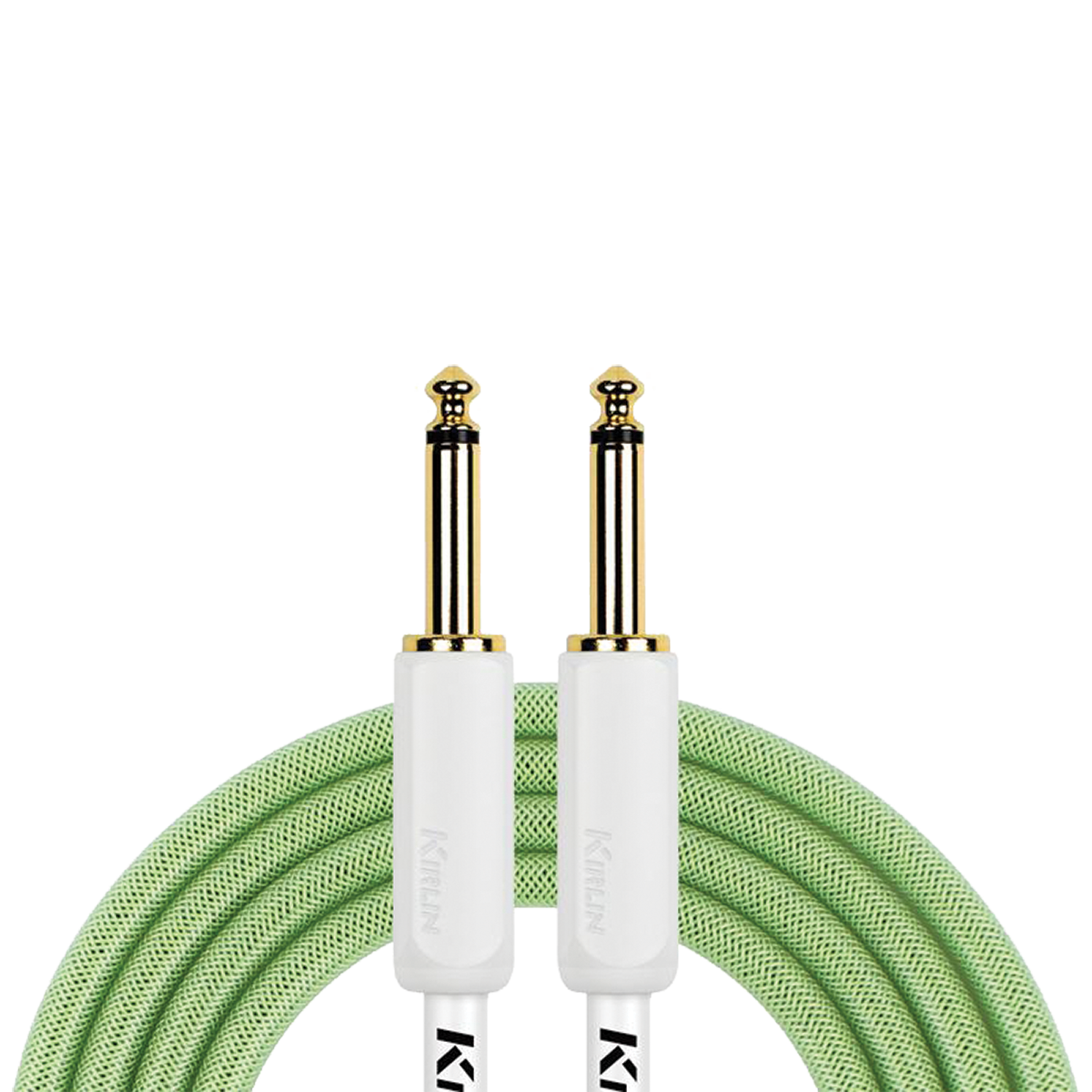 Kirlin KIPW201WGR-10 PVC Woven Premium Plus Instrument Cable 10Ft Green