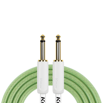 Kirlin KIPW201WGR-10 PVC Woven Premium Plus Instrument Cable 10Ft Green