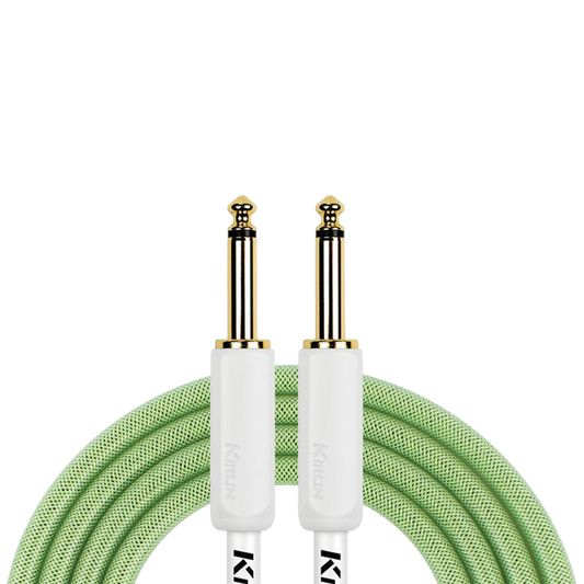 Kirlin KIPW201WGR-10 PVC Woven Premium Plus Instrument Cable 10Ft Green