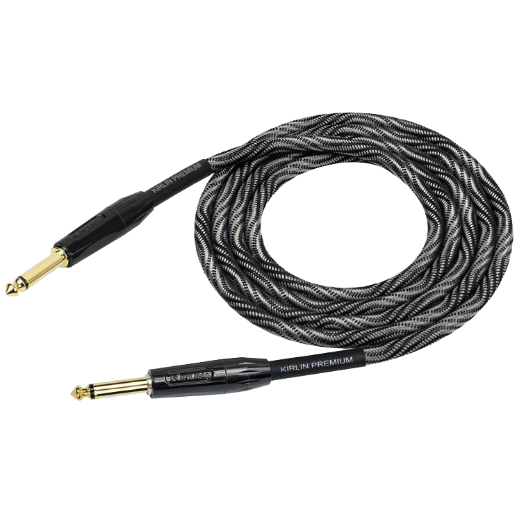 Kirlin IWB201WB 10ft Premium Plus Wave Black Instrument Cable