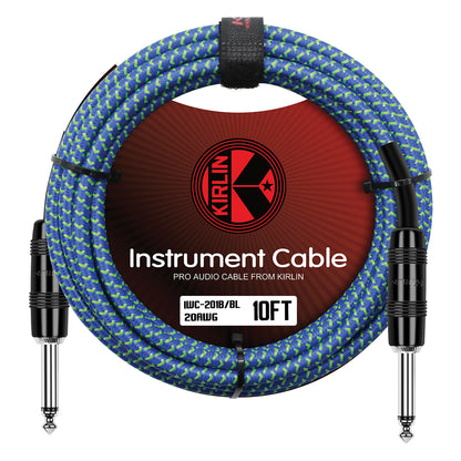 Kirlin IWC201BL 10ft Blue Entry Woven Instrument Cable [KIWC201BL-10]