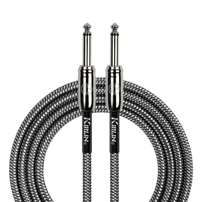 Kirlin IWCC201BK 20ft Black Entry Woven Instrument Cable with Chrome Ends