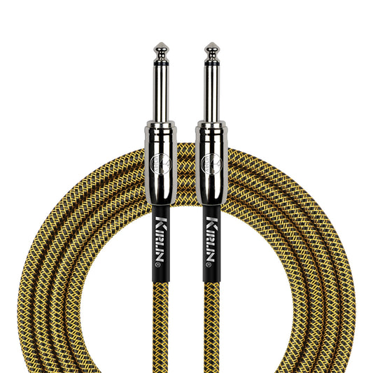 Kirlin IWCC201BY 20ft Tweed Entry Woven Instrument Cable with Chrome Ends
