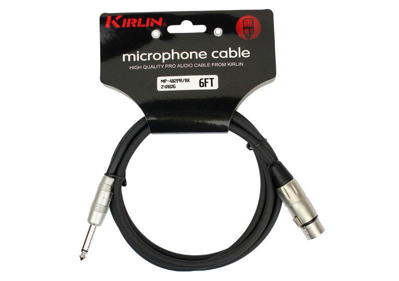 Kirlin KMP482PR Fem XLR to 1/4" Jack Microphone Cable 6Ft [KMP482PR-6]