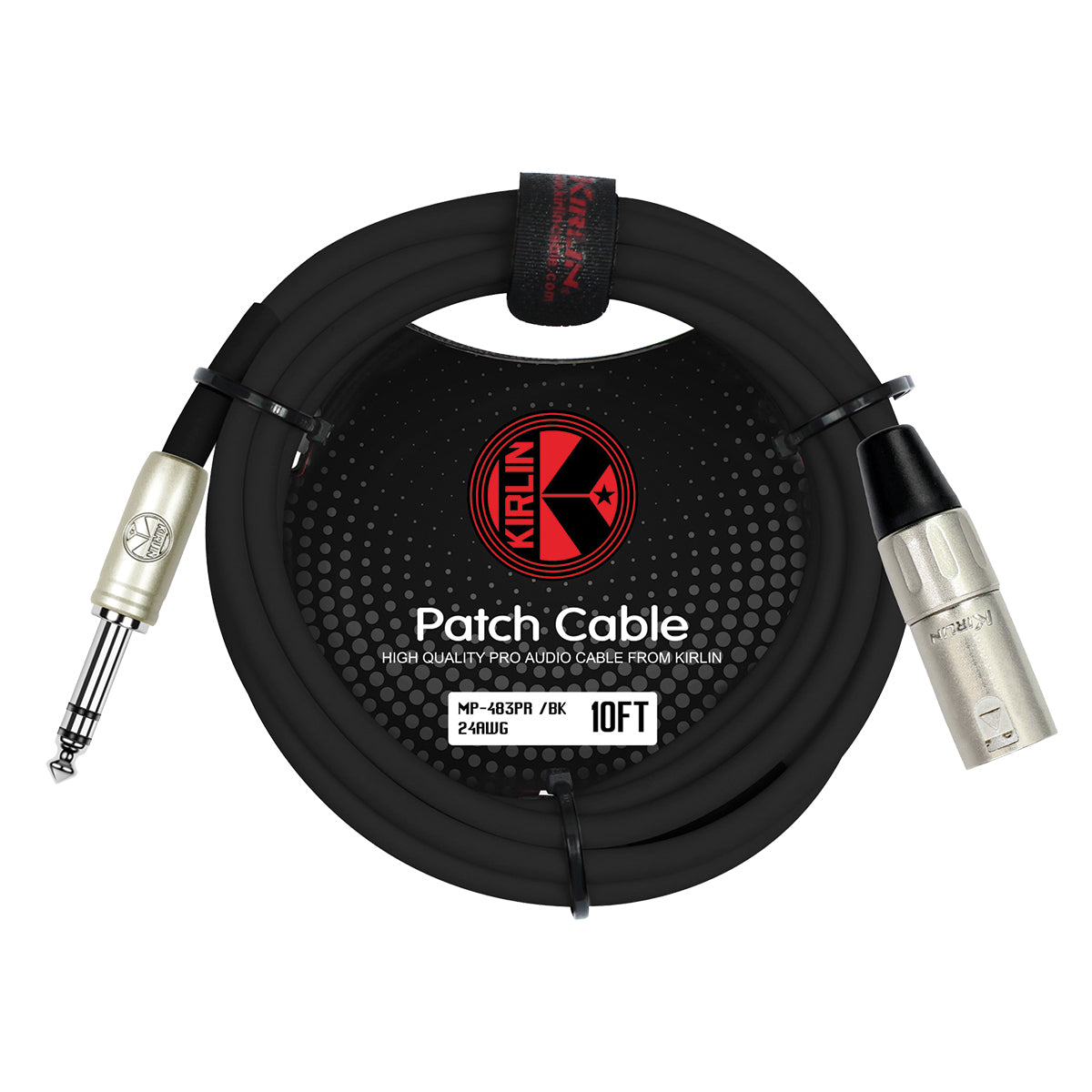Kirlin 10FT Male XLR - 6.5 Stereo Jack Cable [KMP483PR-10]