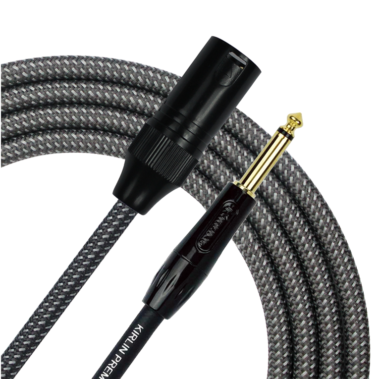 Kirlin Premium Plus 10ft XLR Male - Jack Mic Patch Cable [KMWB271BFG-10]