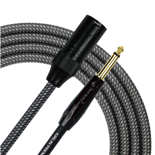 Kirlin Premium Plus 10ft XLR Male - Jack Mic Patch Cable [KMWB271BFG-10]