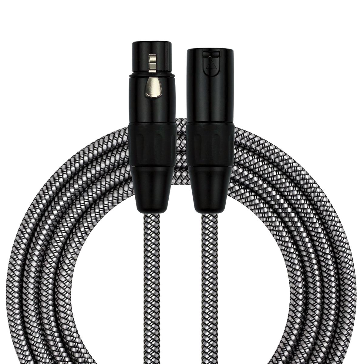 Kirlin 10ft Woven Black XLR to XLR Microphone Cable# MWC-270PB/BKA-10