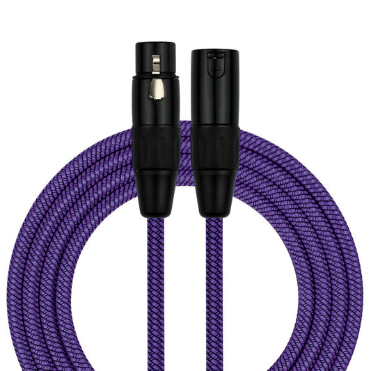 Kirlin 20ft Woven Purple XLR to XLR Microphone Cable# MWC-270PB/PUA-20