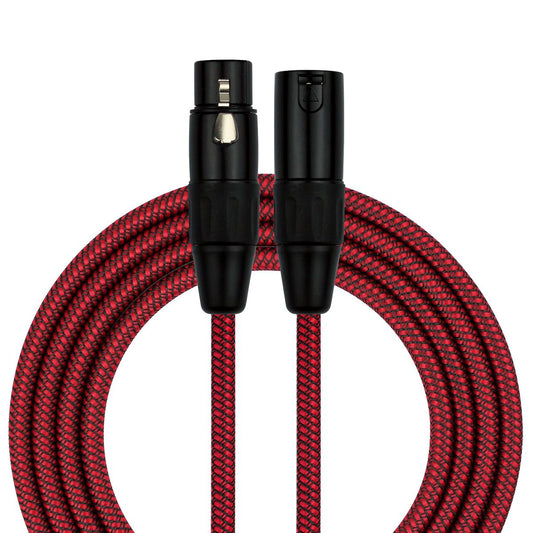 Kirlin 20ft Woven Red XLR to XLR Microphone Cable# MWC-270PB/RDA-20