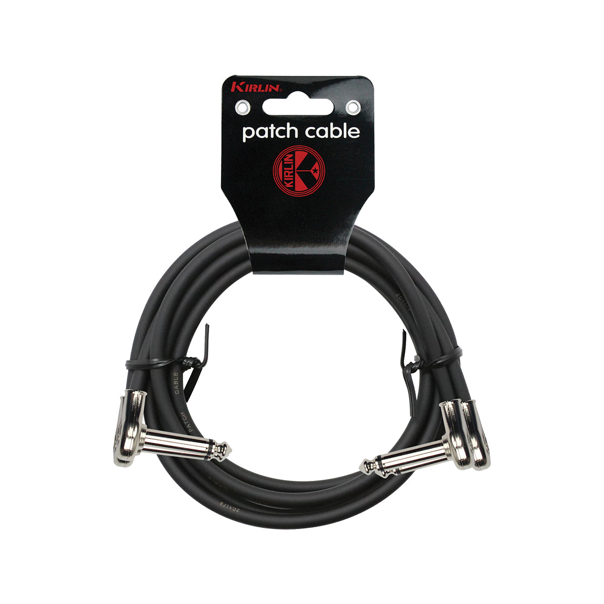 Kirlin 40" Flat Connector Black Patch Cables 2-Pack