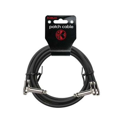 Kirlin 40" Flat Connector Black Patch Cables 2-Pack