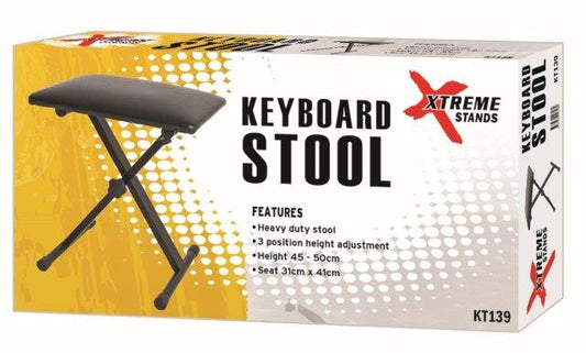 XTREME KEYBOARD STOOL HEAVY DUTY BLK 41CM X 31CM