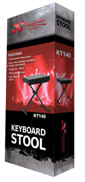 KEYBOARD STOOL 60 X 30CM HEIGHT ADJ BLACK