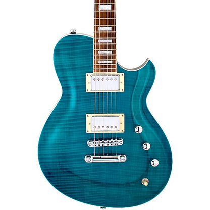 Reverend Roundhouse FM Electric Guitar - Turquoise Flame Maple