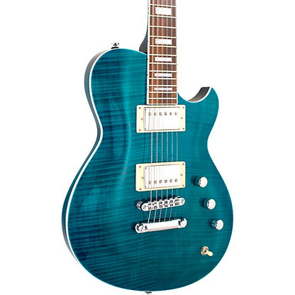 Reverend Roundhouse FM Electric Guitar - Turquoise Flame Maple