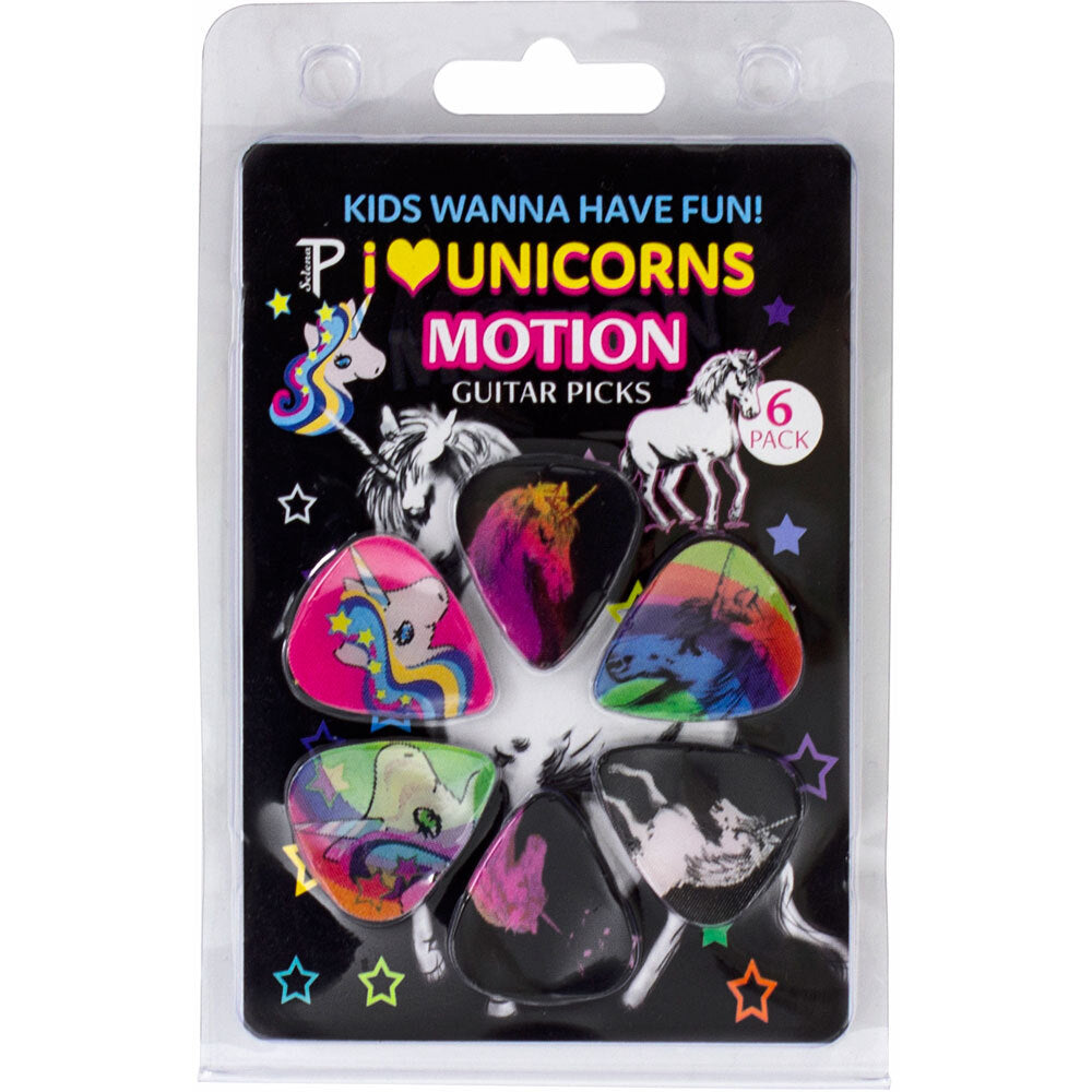 Perris I Love Unicorns Licensed Motion Guitar Picks (6-Pack)