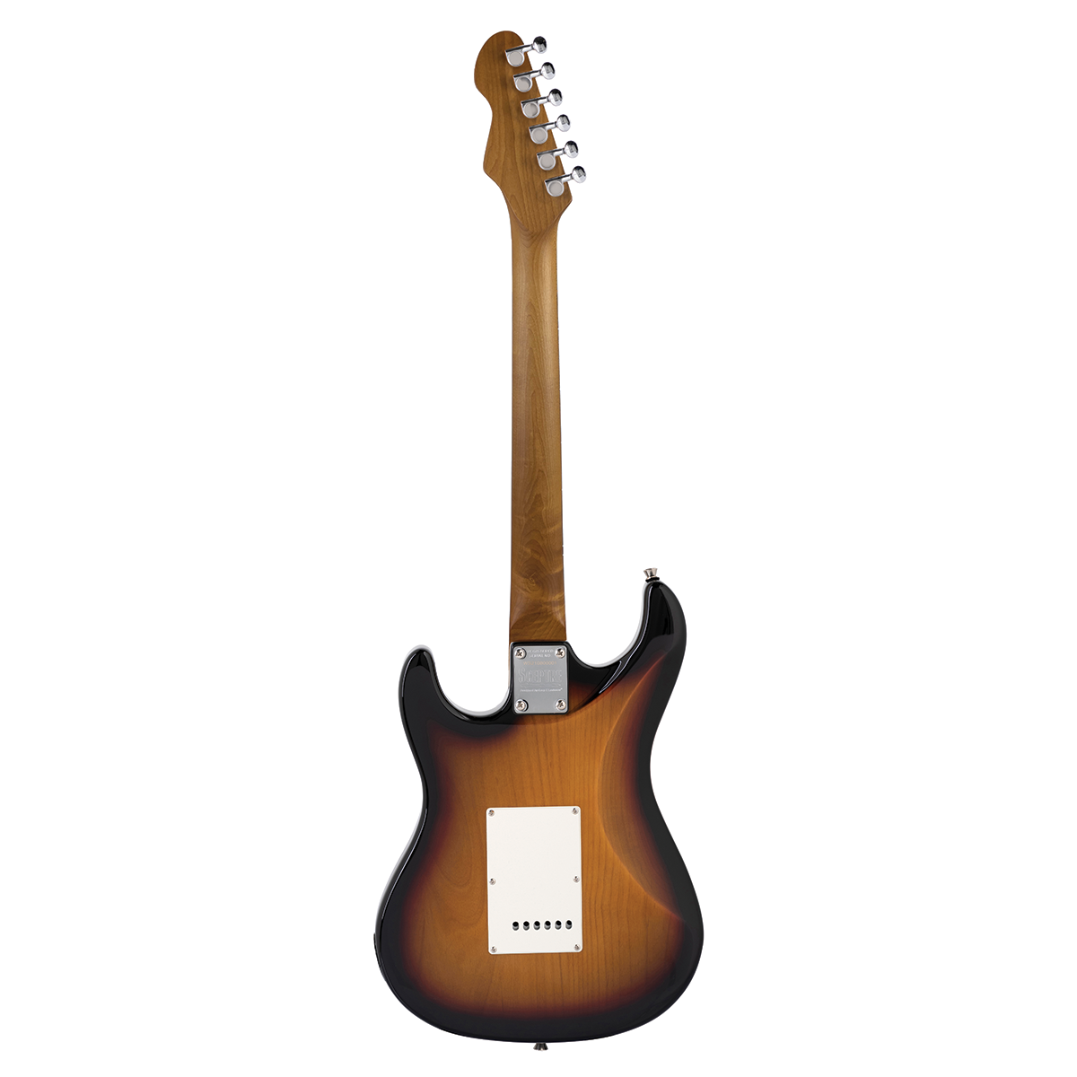 Levinson Sceptre Ventana Std Double Cutaway 3 Tone Sunburst SSS w Indian Laurel Board
