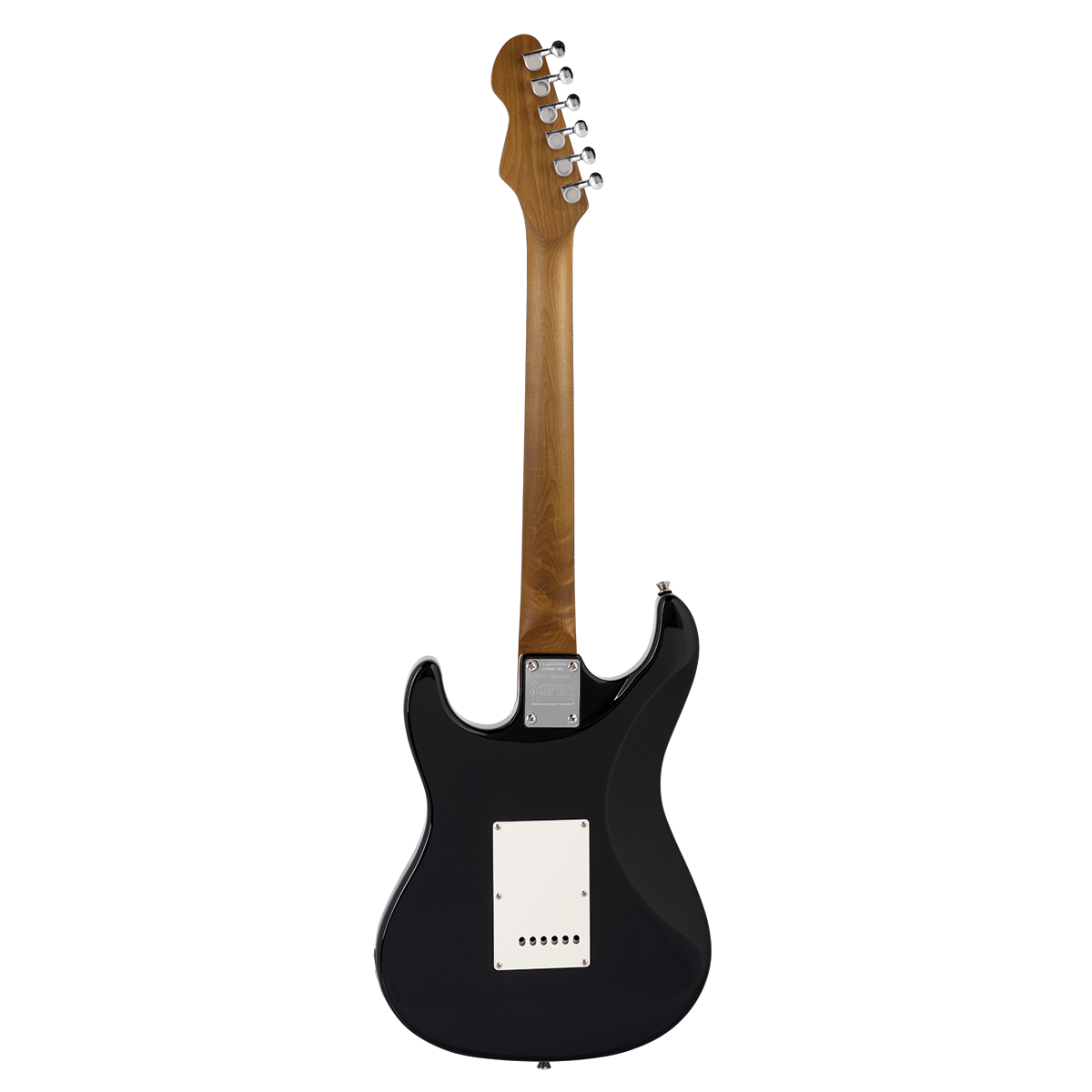 Levinson Sceptre Ventana Std Double Cutaway Black SSS w Maple Board