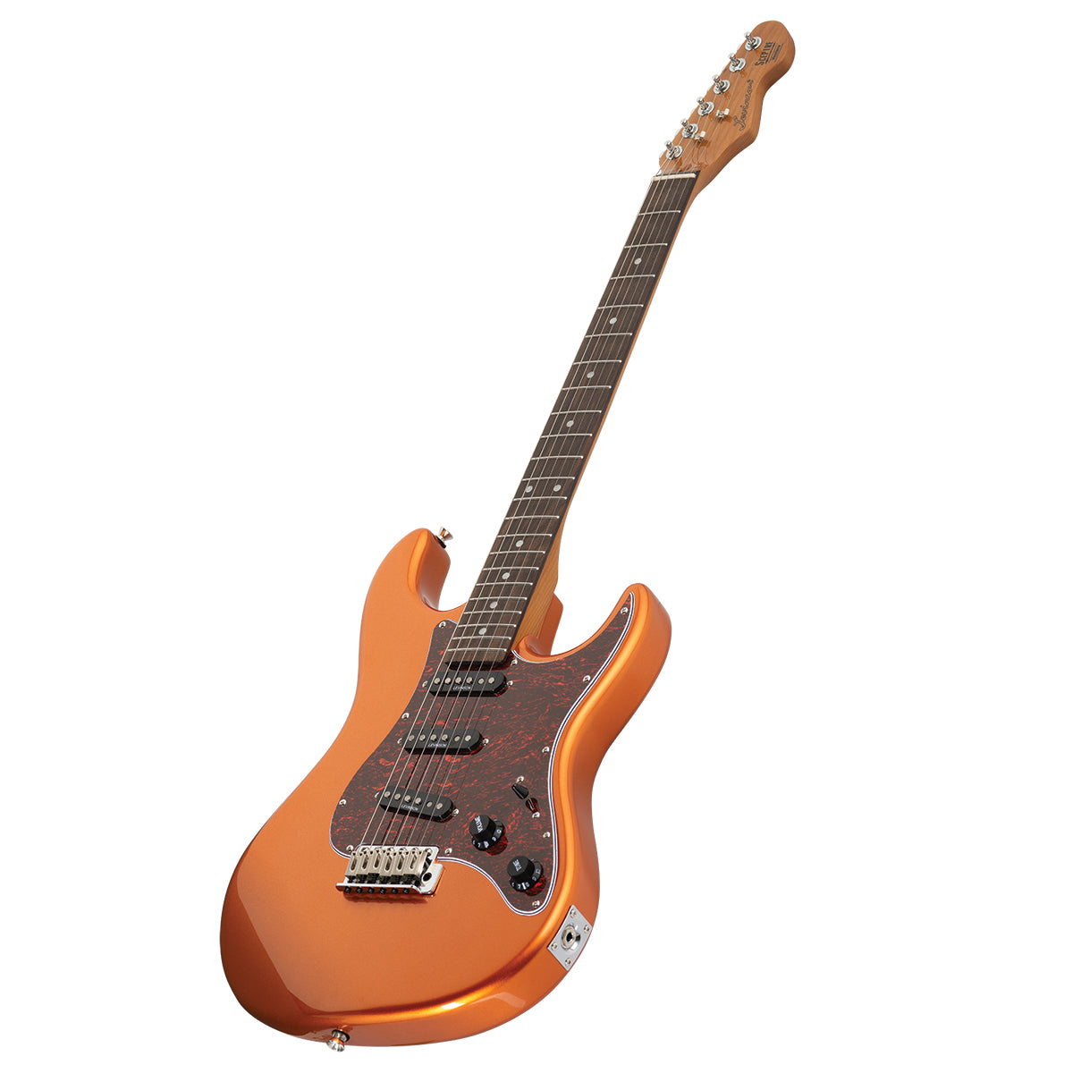 Levinson Sceptre Ventana Std Double Cutaway Sienna Metallic Copper SSS w Indian Laurel Board