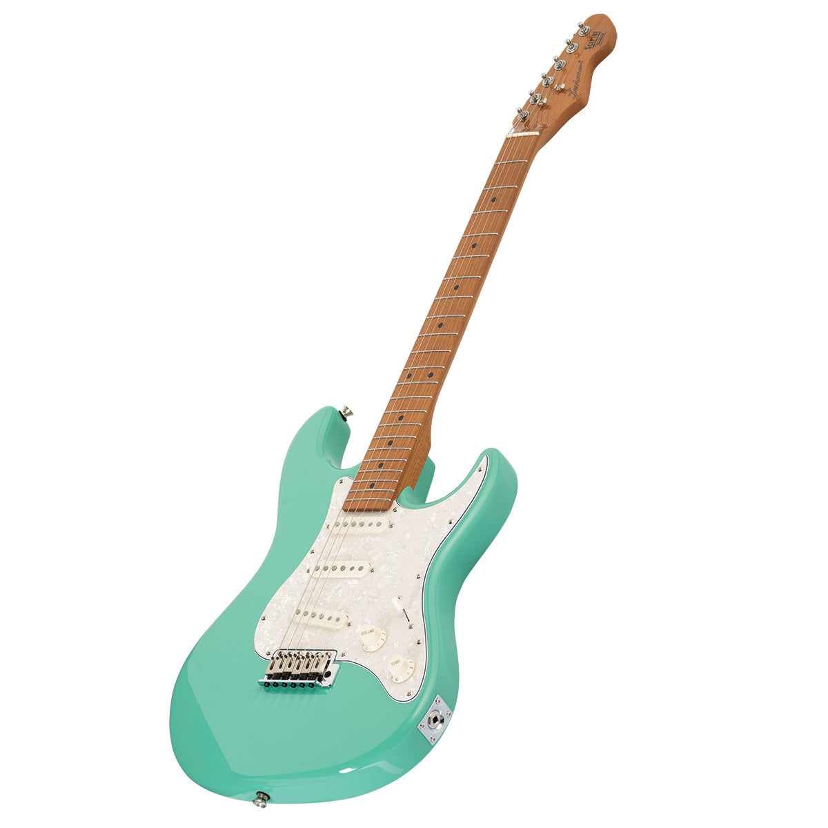 Levinson Sceptre Ventana Std Double Cutaway Sea Foam Green SSS w Maple Board