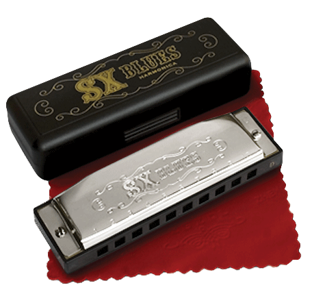 A FLAT HARMONICA DIATONIC 10 HOLE 20 BRASS REEDS