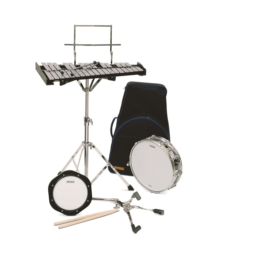 Majestic MK1432DP Percussion Kit (Glockenspiel Snare Drum Practice Pad) w/ Backpack Case (AK1432DP)