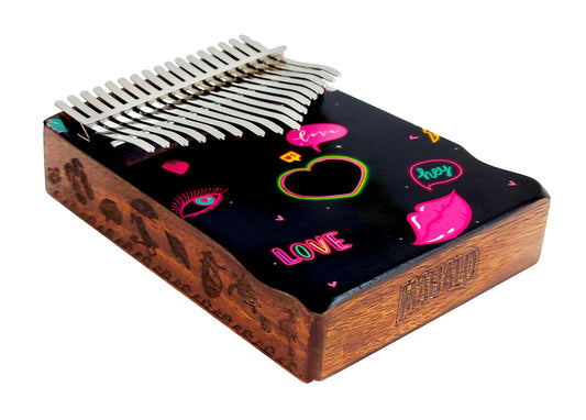 MAHALO 17 NOTE HEART KALIMBA